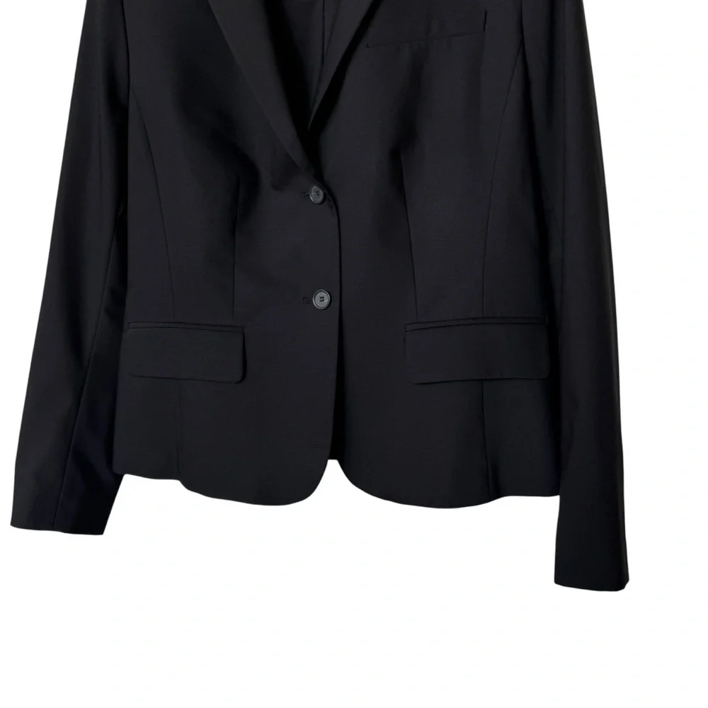 Ann Taylor Women's Black Blazer Jacket 14 Formal Tailored Fit Wool Business